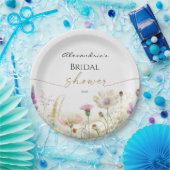 Personalisierte Hochzeitsdusche Wilde Blumen Pappteller (Party)