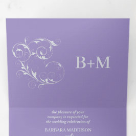 Personalisierte Hochzeitseinladung Dreifach Gefaltete Einladung