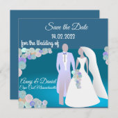 Personalisierte Hochzeitseinladung Einladung (Vorne/Hinten)