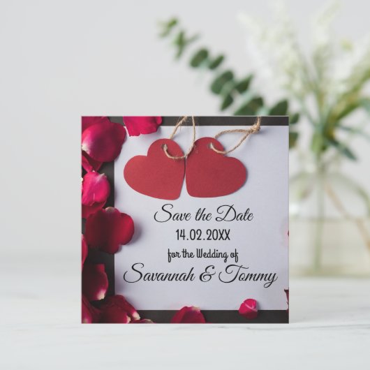 Personalisierte Hochzeitseinladung Einladung (Stehend Vorderseite)