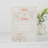 Personalisierte Hochzeitseinladung Einladung (Stehend Vorderseite)