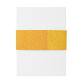 Personalisierte Hochzeitseinladung gelb texturiert Einladungsbanderole (Rückseitenbeispiel)