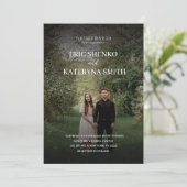 Personalisierte Hochzeitseinladung mit Paarfoto Einladung (Stehend Vorderseite)