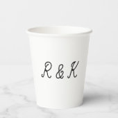 Personalisierte Hochzeitsempfangsprobe Dinner  Pappbecher (Rückseite)