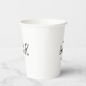 Personalisierte Hochzeitsempfangsprobe Dinner  Pappbecher (Rechts)