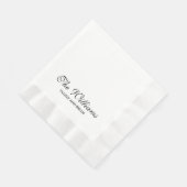 Personalisierte Hochzeitsempfehlung Serviette (Ecke)