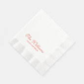 Personalisierte Hochzeitsempfehlung Serviette (Ecke)
