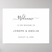 Personalisierte Hochzeitsfeier Begrüßung Poster (Vorne)