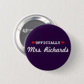 Personalisierte Hochzeitsfeier Button (Vorne & Hinten)