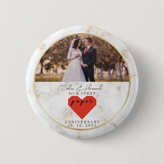 personalisierte Hochzeitsfeier Button (Vorderseite)