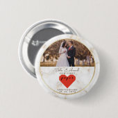 personalisierte Hochzeitsfeier Button (Vorne & Hinten)