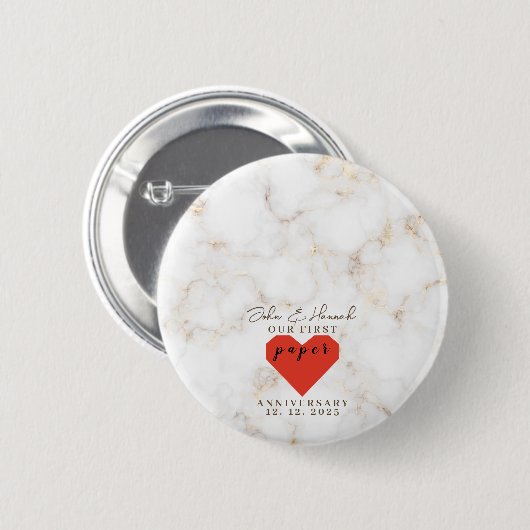 personalisierte Hochzeitsfeier Button (Vorne & Hinten)