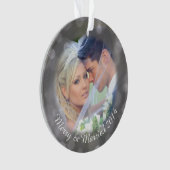 Personalisierte Hochzeitsfeier Foto Ornament (Vorderseite)