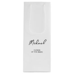 Personalisierte Hochzeitsfeier für Schwarz und Wei Geschenktüte Für Weinflaschen