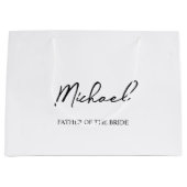 Personalisierte Hochzeitsfeier - Geschenk für Schw Große Geschenktüte (Vorderseite)