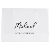 Personalisierte Hochzeitsfeier - Geschenk für Schw Große Geschenktüte (Rückseite)