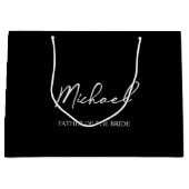 Personalisierte Hochzeitsfeier - Geschenk für Schw Große Geschenktüte (Vorderseite)