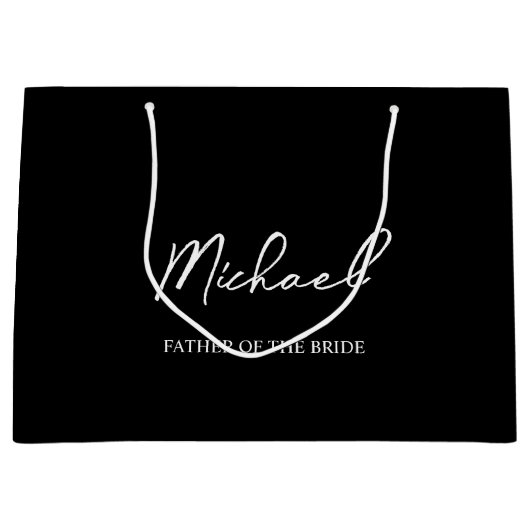 Personalisierte Hochzeitsfeier - Geschenk für Schw Große Geschenktüte (Vorderseite)