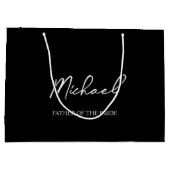 Personalisierte Hochzeitsfeier - Geschenk für Schw Große Geschenktüte (Rückseite)