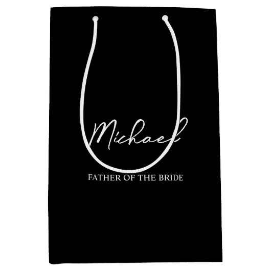 Personalisierte Hochzeitsfeier - Geschenk für Schw Mittlere Geschenktüte (Vorderseite)