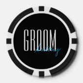 Personalisierte Hochzeitsfeier "Groom" Pokerchips (Vorderseite)