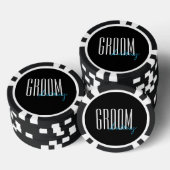Personalisierte Hochzeitsfeier "Groom" Pokerchips (Stapel)