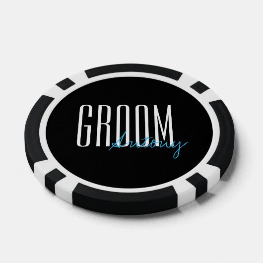 Personalisierte Hochzeitsfeier "Groom" Pokerchips (Einzeln)
