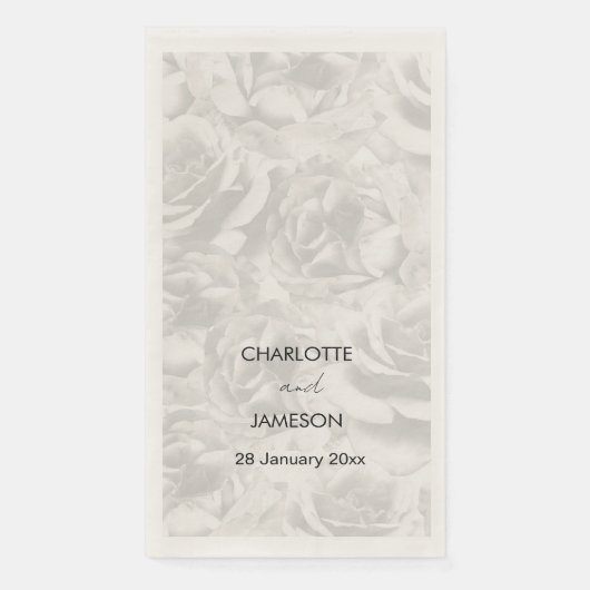 Personalisierte Hochzeitsfeier in ausgeblendeten g Serviette (Vorderseite)