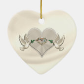 Personalisierte Hochzeitsfeier Keramik Ornament (Hinten)