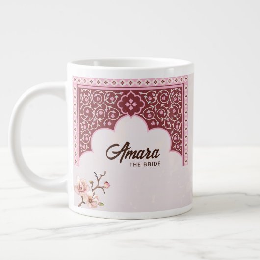 Personalisierte Hochzeitsfeier Tasse - Maroon & Pi (Links)