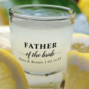 Personalisierte Hochzeitsfeier Vater der Braut Schnapsglas