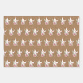 Personalisierte Hochzeitsfeier Wasserfarbe Geschenkpapier Set (Vorderseite 3)