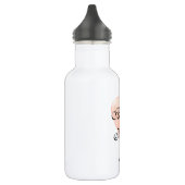 Personalisierte Hochzeitsflasche mit Korallenherz Edelstahlflasche (Links)
