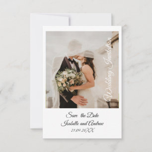 Personalisierte Hochzeitsfoto-Save-the-Date-Karte Dankeskarte