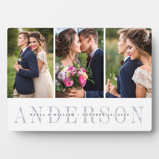 Personalisierte HochzeitsfotoCollage Fotoplatte (Vorderseite)