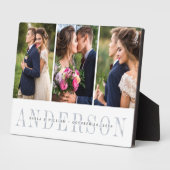 Personalisierte HochzeitsfotoCollage Fotoplatte (Seite)