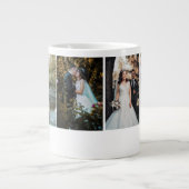 Personalisierte HochzeitsfotoCollage Jumbo-Tasse (Vorderseite)