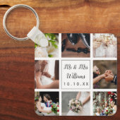 Personalisierte HochzeitsfotoCollage Schlüsselanhänger (Vorderseite)
