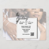 personalisierte Hochzeitsfotos mit QR-Code Einladung (Vorne/Hinten)