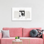 Personalisierte Hochzeitsgelübde-Foto-Erinnerung Leinwanddruck (Insitu (Wohnzimmer))