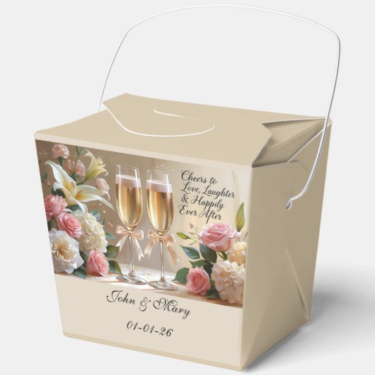 Personalisierte Hochzeitsgeschenkbox Geschenkschachtel (Vorderseite)