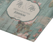 Personalisierte Hochzeitsgeschenke aus blauem Holz Schneidebrett (Ecke)