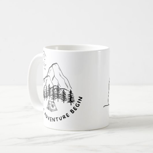 Personalisierte Hochzeitsgeschenke Camping Tasse, Kaffeetasse (Vorderseite Links)