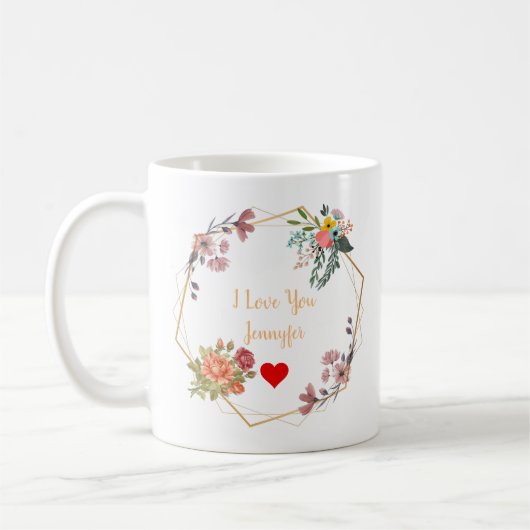 Personalisierte Hochzeitsgeschenke Liebe Kaffeetasse (Links)