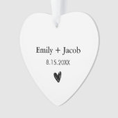 Personalisierte Hochzeitsgeschenke Paare Verheirat Ornament (Vorderseite)