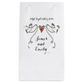 Personalisierte Hochzeitsgeschenktüten Kleine Geschenktüte (Vorderseite)