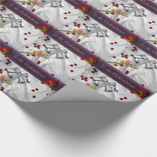 Personalisierte Hochzeitsgeschenkverpackung Geschenkpapier (Ecke)