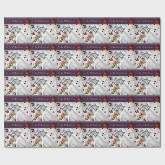 Personalisierte Hochzeitsgeschenkverpackung Geschenkpapier (Flach)