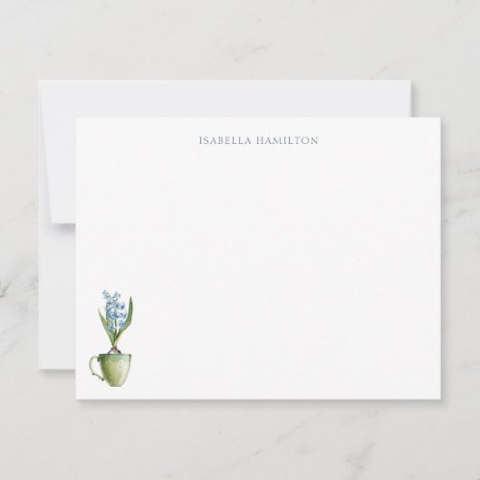 Personalisierte Hochzeitsgeschichten mit Wasserfar Mitteilungskarte (Vorderseite)