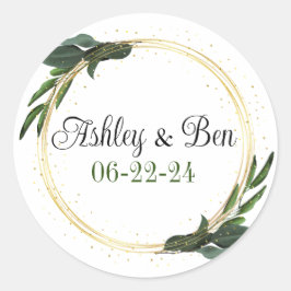 Personalisierte Hochzeitshülle oder Günstige Aufkl Runder Aufkleber